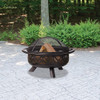 Endless Summer Endless Summer 30 Inch Oil Rubbed Bronze Wood Burning Outdoor Fire Pit with Geometric Design