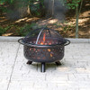 Endless Summer Endless Summer 30 Inch Oil Rubbed Bronze Wood Burning Outdoor Fire Pit with Lattice Design