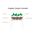 FastFurnishings White Scandinavian Elevated Raised Smart Drainage Planter Bed 