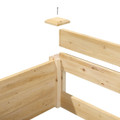 FastFurnishings 4ft x 4ft Outdoor Pine Wood Raised Garden Bed Planter Box - Made in USA 