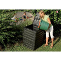 FastFurnishings UV-Resistant Black Recycled Plastic Compost Bin with Lid - 79 Gallon 