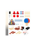 FastFurnishings 10-in-1 Combo Game Room Table Set Pool, Foosball, Ping Pong, Chess 