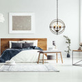 FastFurnishings 5 Light Brass Rustic Industrial Rotating Metal Chandelier 