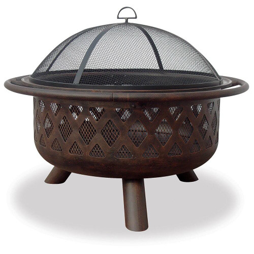 Endless Summer Endless Summer 30 Inch Oil Rubbed Bronze Wood Burning Outdoor Fire Pit with Lattice Design