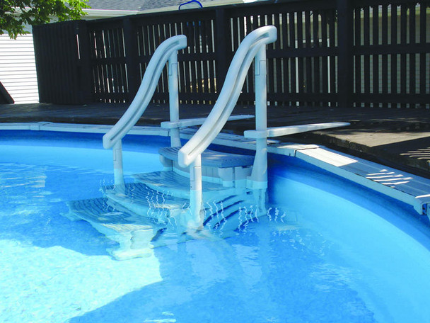 Confer Plastics Confer Curve Above Ground Pool Entry Step