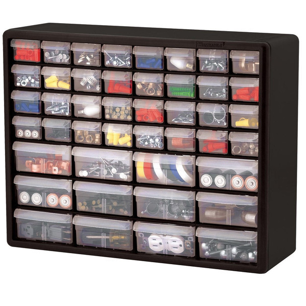 FastFurnishings Hardware Craft Fishing Garage Storage Cabinet in Black with Drawers 