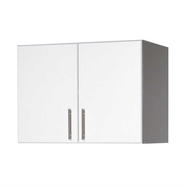 FastFurnishings White Wall Cabinet with 2 Doors and Adjustable Shelf 