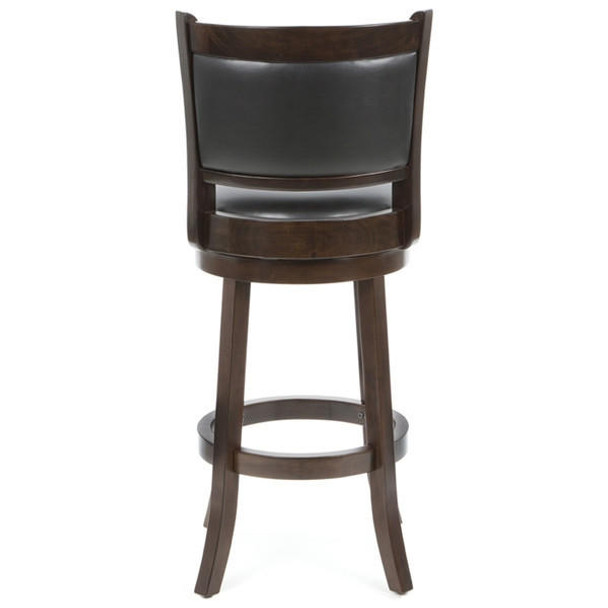 FastFurnishings Cappuccino 29-inch Swivel Barstool with Faux Leather Cushion Seat 