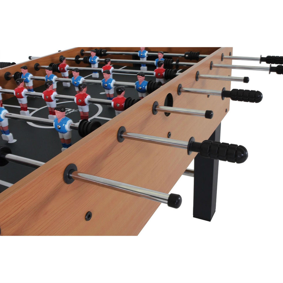 FastFurnishings Classic Foosball Table with Abacus Scoring and Internal Ball Return 