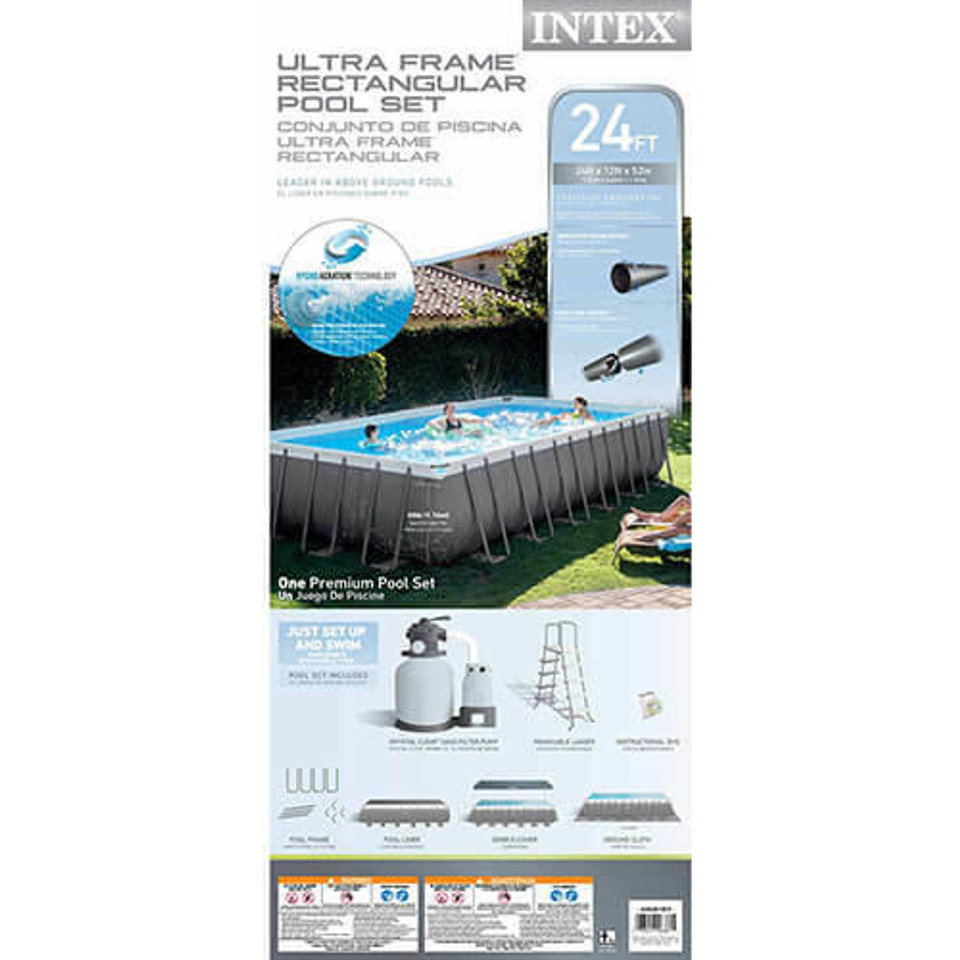 Intex Intex Above Ground Pool 24 x 12 x 52 Frame Set Pool Model 26361EH