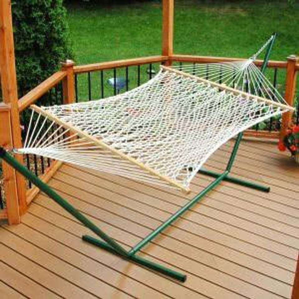Algoma Net Rope Hammock and Stand Combo