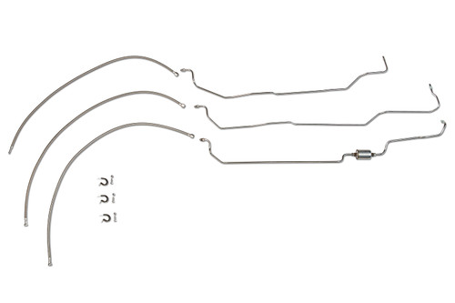 Chevy Silverado Fuel Line Set 2002 2500 Exc HD, Ext Cab 6.5ft Bed 6.0L SS888-G7B Stainless Steel