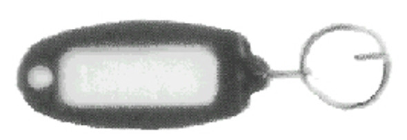 TAG PLASTIC OVAL WITH RING 58X27MM