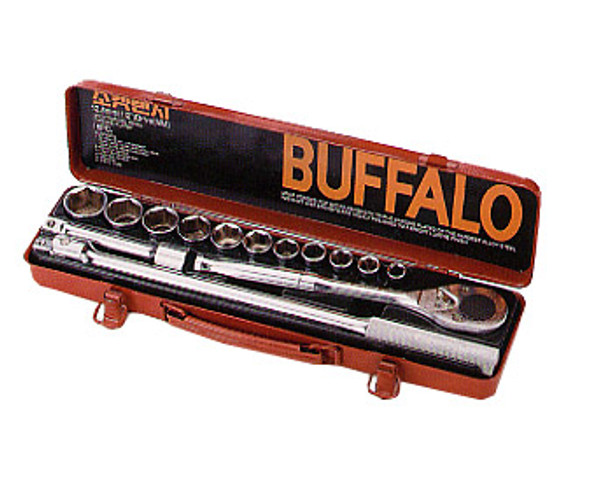 SOCKET WRENCH SET 12.7MM/SQ 10-26MM 8SOCKET & 2TOOL