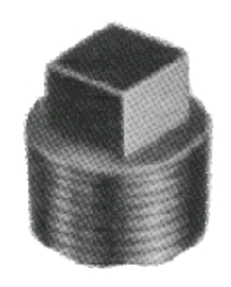PLUG SQUARE HEAD MALLEABLE CAST IRON BLACK 1/4