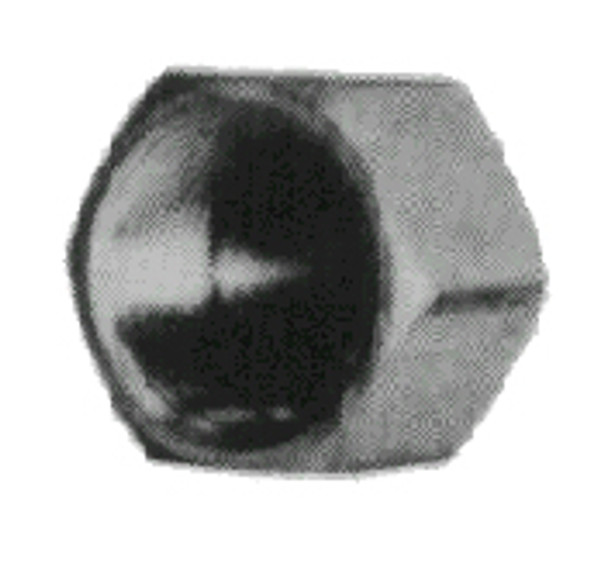 CAP HEXAGON STAINLESS STEEL 1/4 THREADED
