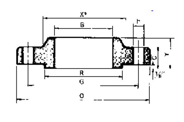 FLANGE STEEL WELDING SLIP-ON BOSS TYPE ANSI 150LBS-6"