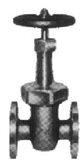 GATE VALVE BRONZE FLANGED-END RISING-STEM F7367 5KG-20MM