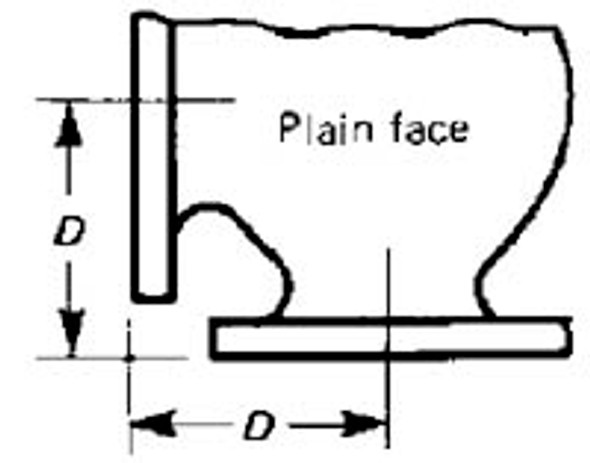 ANGLE VALVE CAST IRON ANSI 125 FLANGED PLAIN FACE 8"