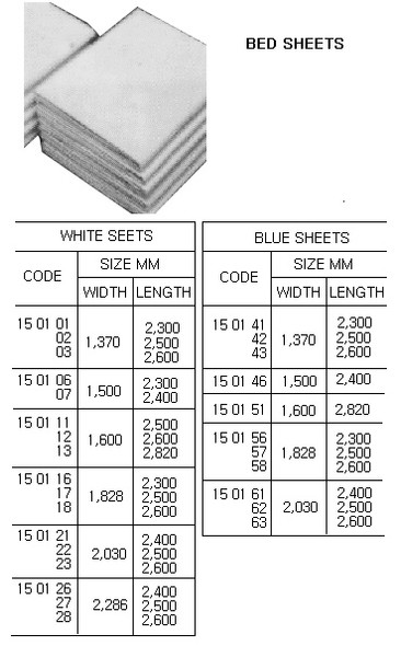 SHEET ALL COTTON BLUE 1370X2500MM