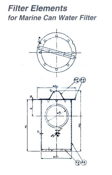 FILTER ELEMENT STAINLESS-STEEL FOR CAN WATER FILTER SWS-80