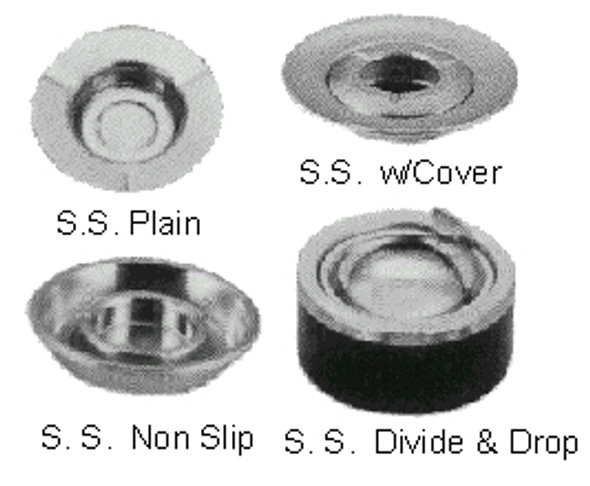 ASH TRAY STAINLESS STEEL PLAIN 160MM DIAM