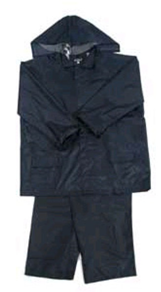 RAIN SUITS WITH HOOD CLOTH LINED RUBBER SIZE M