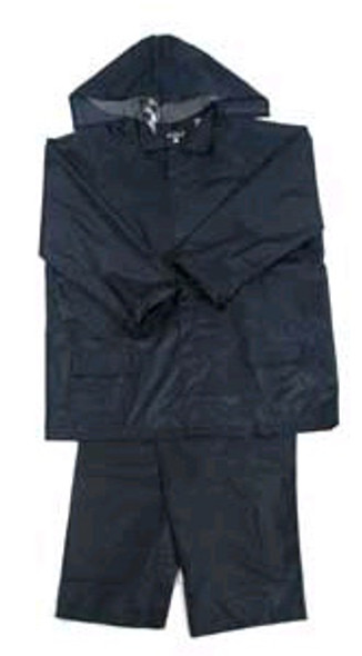 RAIN SUITS WITH HOOD CLOTH LINED RUBBER SIZE LL