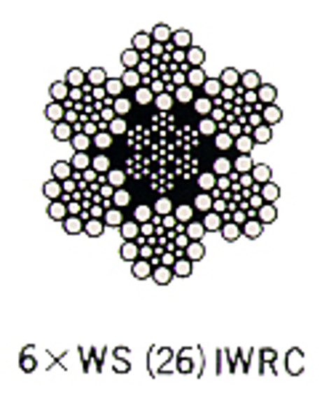 ROPE WIRE GALV 6XWS(26)IWRC JIS-A 26MM DIAX200MTR W/CERT.