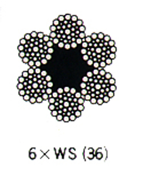 ROPE WIRE GALV 6XWS(36)FC JIS-A 22.4MM DX200MTR W/CERT.