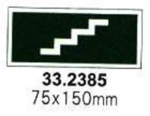 SIGN FOR LLL STAIRS UP 75X150MM 10'S/PKT