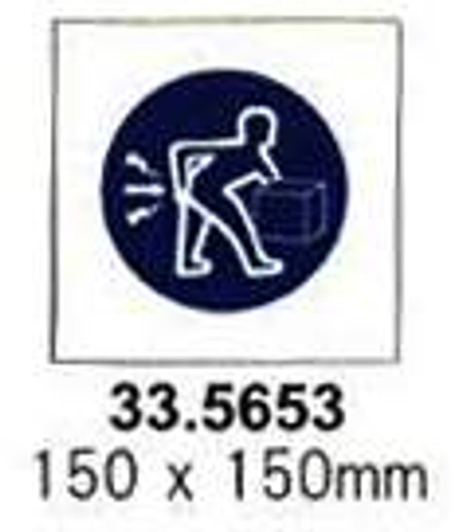 SIGN WHITE VINYL SELF ADHESIVE #5653 150X150MM