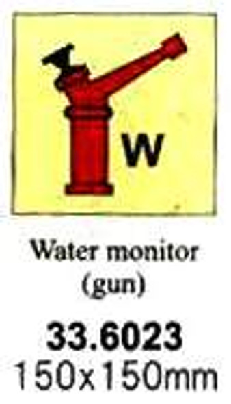 FIRE CONTROL SIGN WATER MONITOR(GUN) 150X150MM