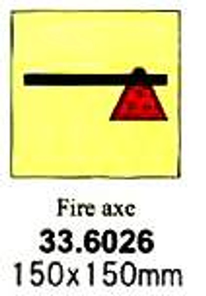 FIRE CONTROL SIGN FIRE AXE 150X150MM