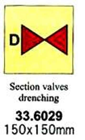FIRE CONTROL SIGN SECTION VALVE DRENCHING 150X150MM