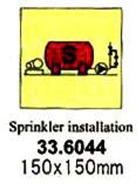 FIRE CONTROL SIGN SPRINKLER INSTLLATION 150X150MM