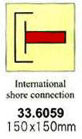 FIRE CONTROL SIGN INTERNT'L SHORE CONNECTION 150X150M