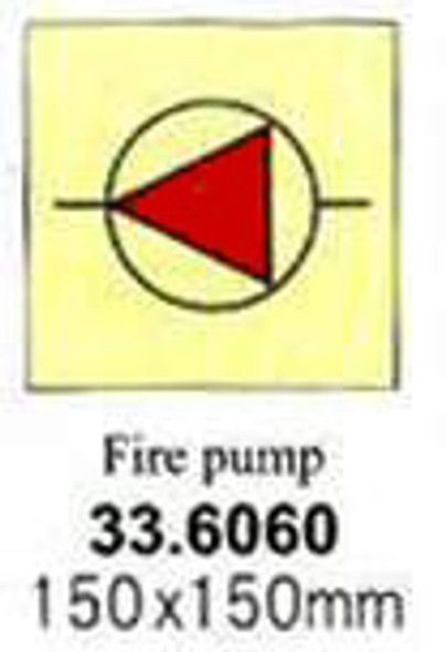 FIRE CONTROL SIGN FIRE PUMP 150X150MM