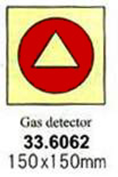 FIRE CONTROL SIGN GAS DETECTOR 150X150MM