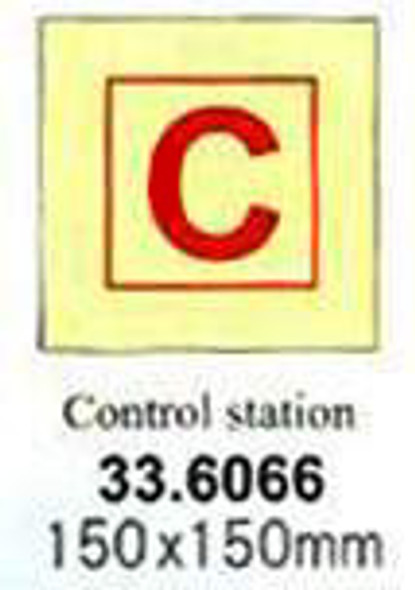 FIRE CONTROL SIGN CONTROL STATION 150X150MM