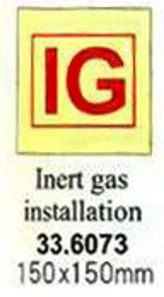 FIRE CONTROL SIGN INERT GAS INSTALLATION 150X150MM