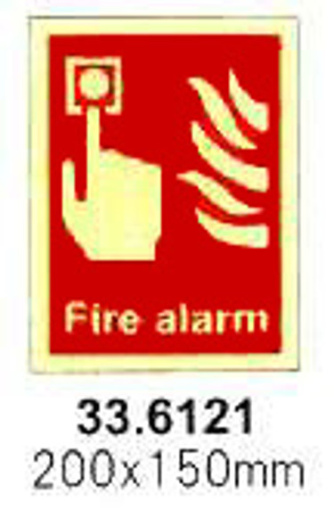 FIRE EQUIPMENT SIGN (RED) FIRE ALARM 200X150MM
