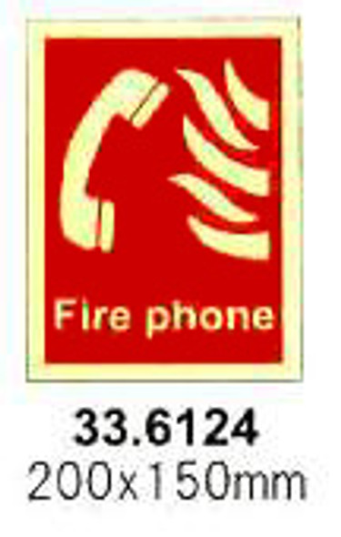 FIRE EQUIPMENT SIGN (RED) FIRE PHONE 200X150MM