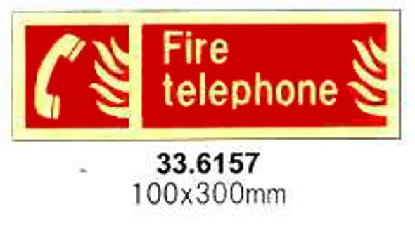 FIRE EQUIPMENT SIGN (RED) FIRE TELEPHONE       100X300MM