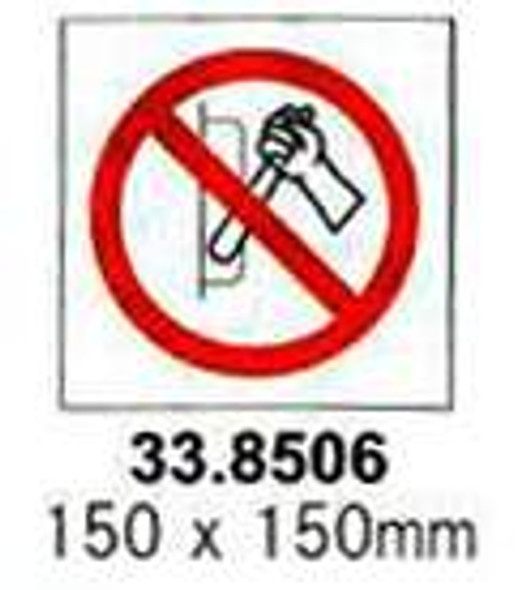 SIGN WHITE VINYL SELF ADHESIVE #8506 150X150MM