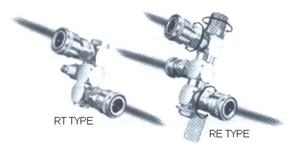 LINE COUPLER ROTARY RT(2-BRANCH) INLET 1/4"(20PF)