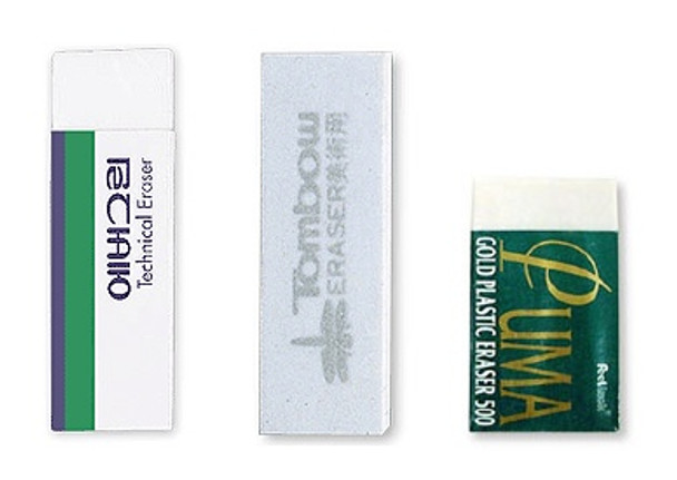 PENCIL ERASER PLASTIC MEDIUM FOR OFFICE USE