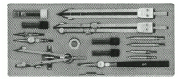 DRAWING INSTRUMENT SET LION EC-20 11PCS/SET