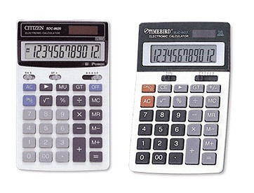 CALCULATOR DESK-TOP 10 DIGIT BATTERY & AC220V S-1