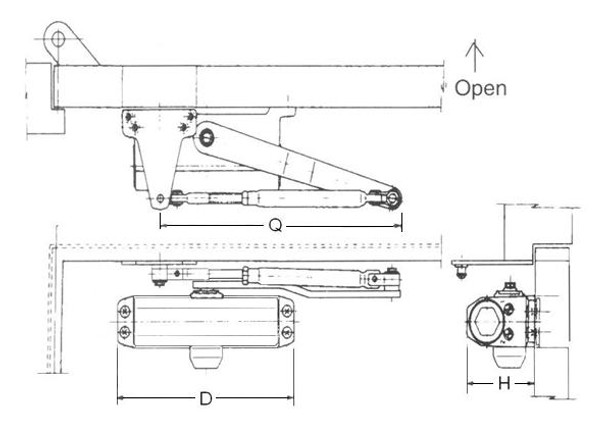 DOOR CLOSER PARALLEL MAXIMUM DOOR WEIGHT 85KGS